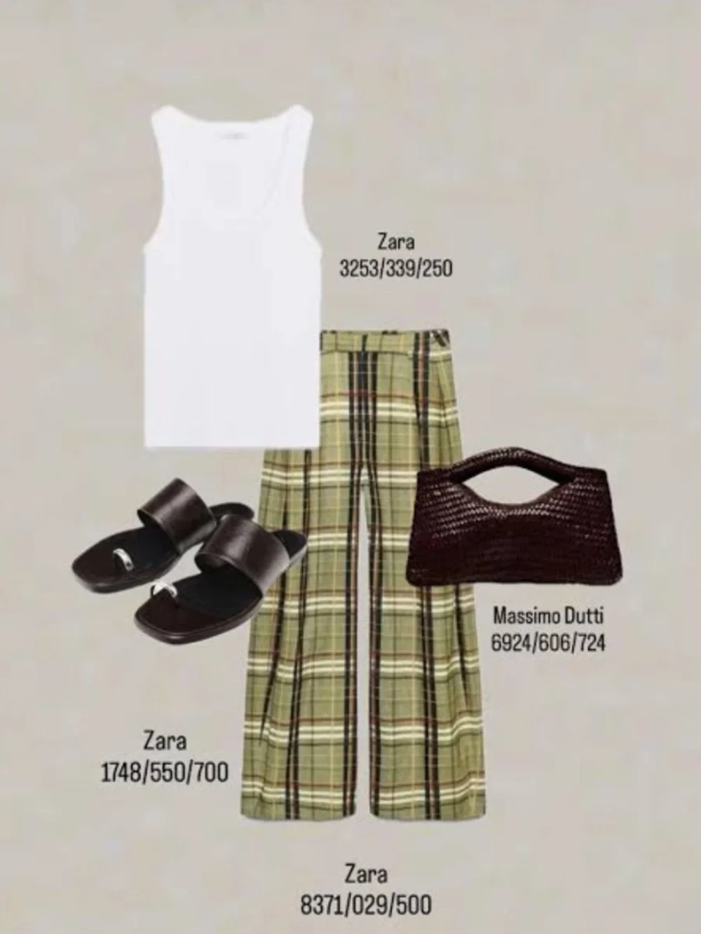 Zara NWT ZW Collection linen blend checkered plaid pants 8371/029 - Picture 9 of 12